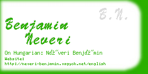 benjamin neveri business card